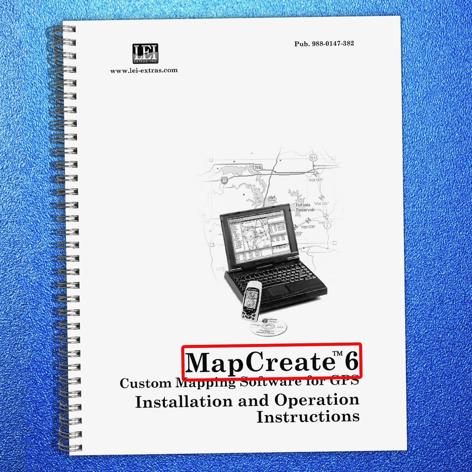 LOWRANCE electronic MapCreate 6 User Manual – METAL WIRE BINDING – TOUGH COVERS