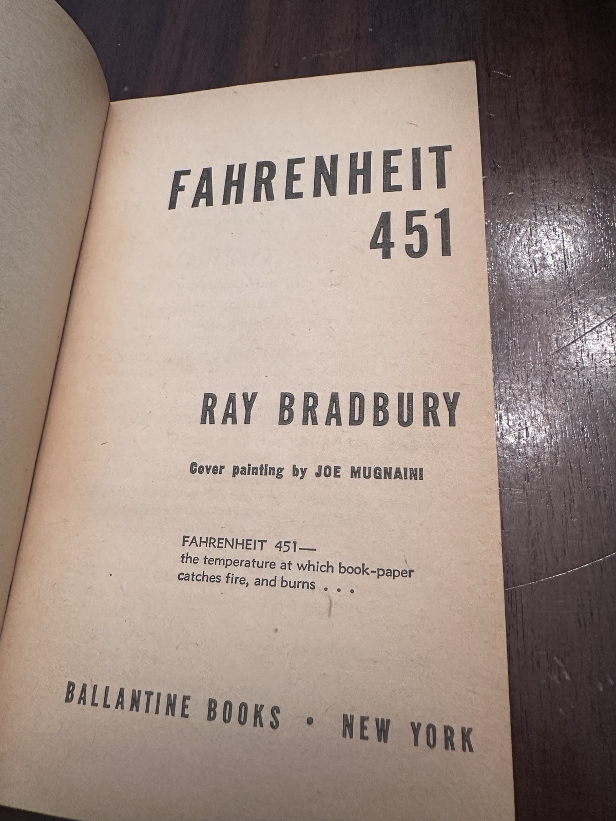 Fahrenheit 451 | Ray Bradbury | Ballantine Books |3rd Print | 1962 | PB