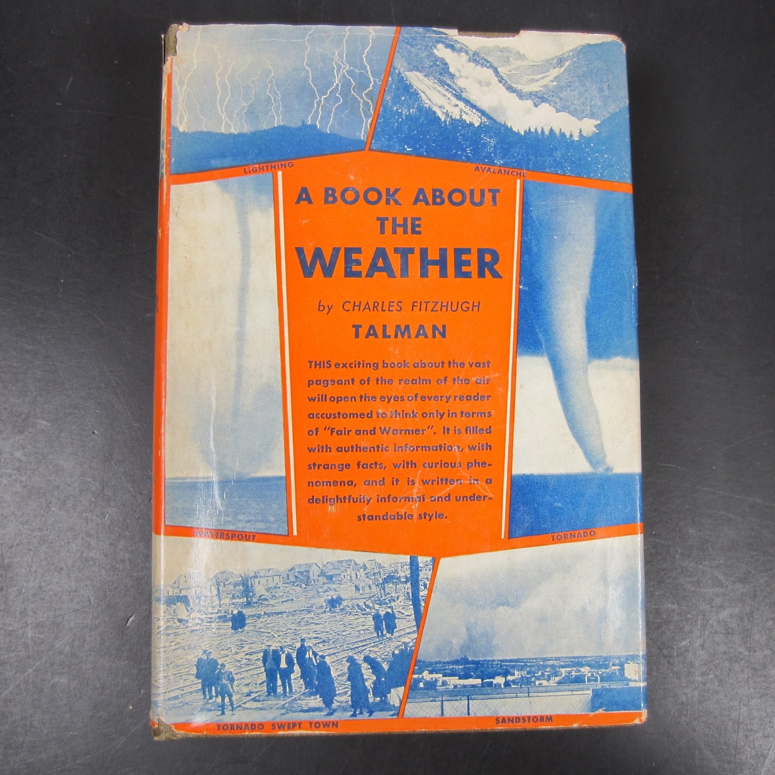 A Book About The Weather Talman 1931 Illustrated Blue Ribbon Books Vintage HCDJ
