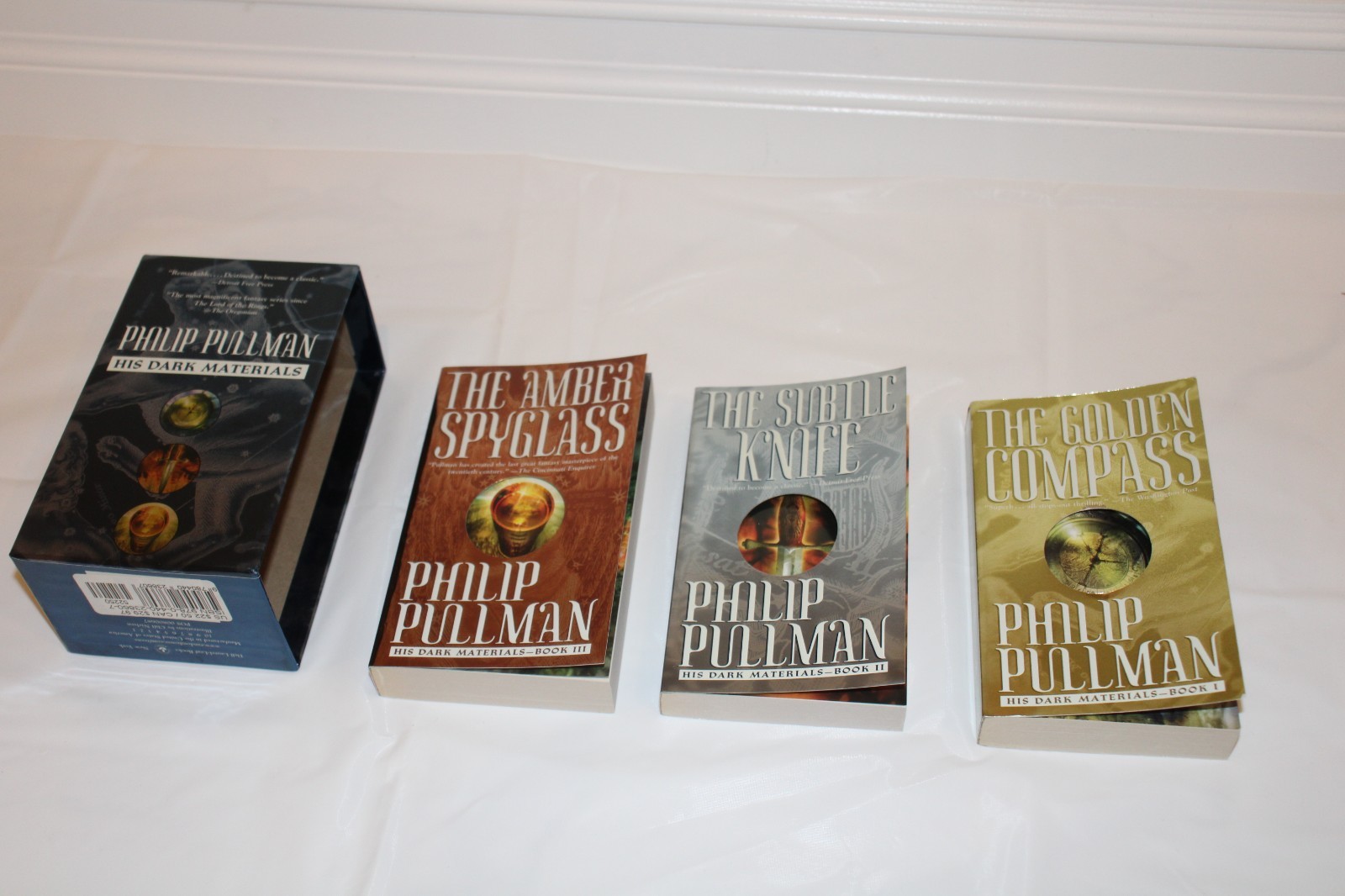 His Dark Materials Trilogy by Philip Pullman COMPASS, SUBTLE KNIFE, SPYGLASS NEW