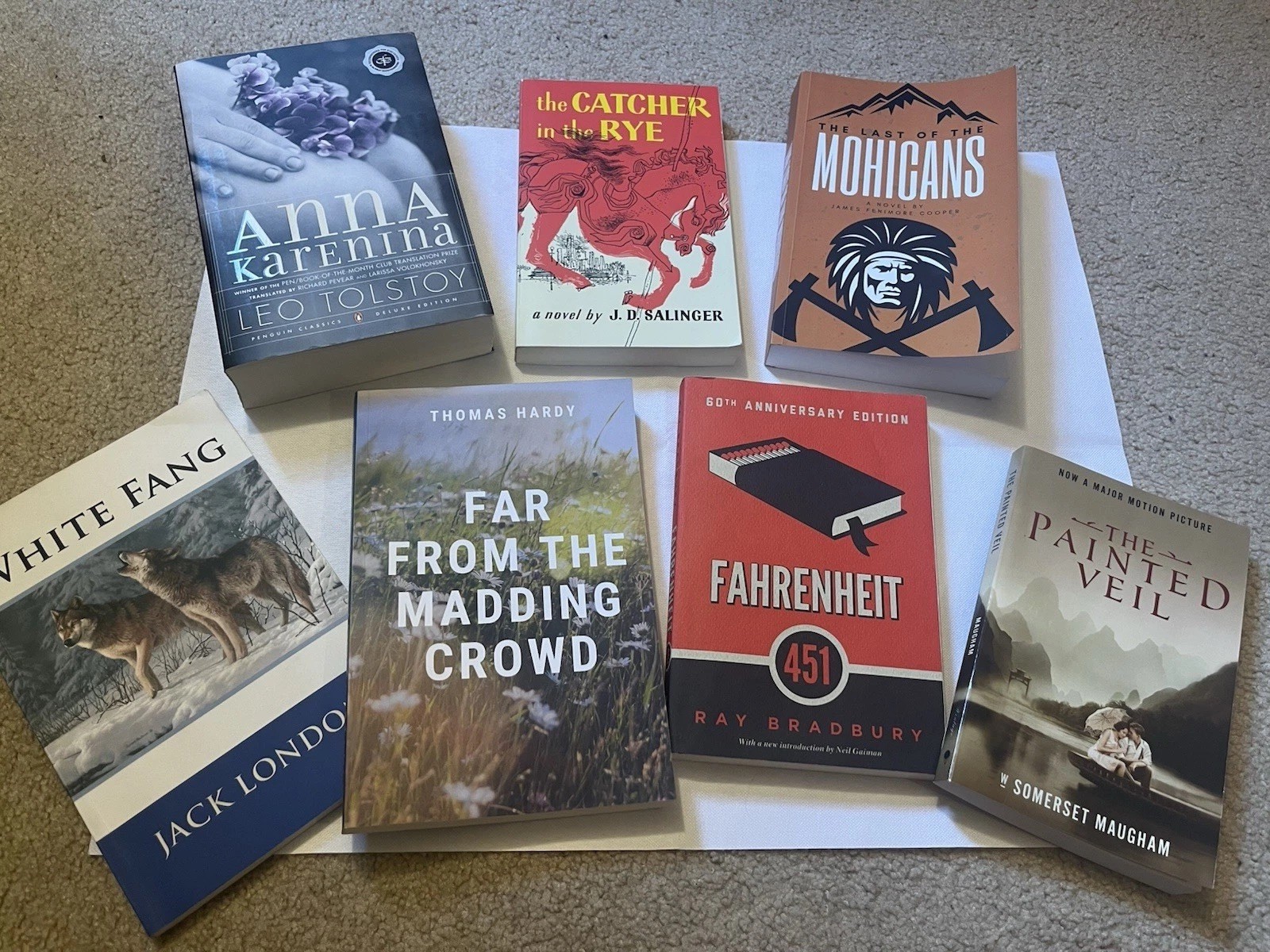 Literary Classics Bundle (7 Books) Catcher In The Rye Fahrenheit 451 & More