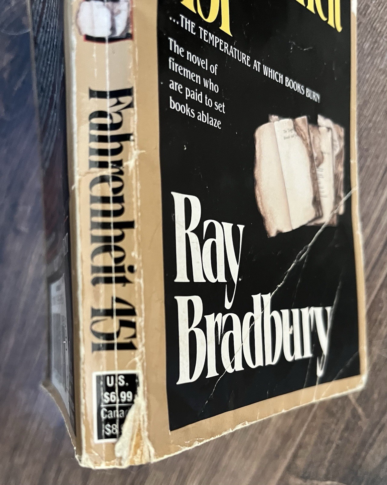Vintage Fahrenheit 451 Ray Bradbury 1991 Del Rey Ballantine Banned Book Sci Fi