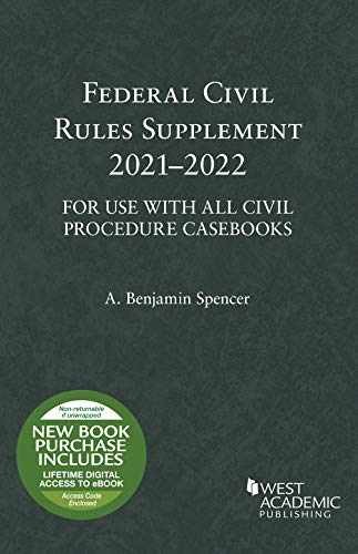 Federal Civil Rules Supplement, – Paperback, by Spencer A. – Very Good j