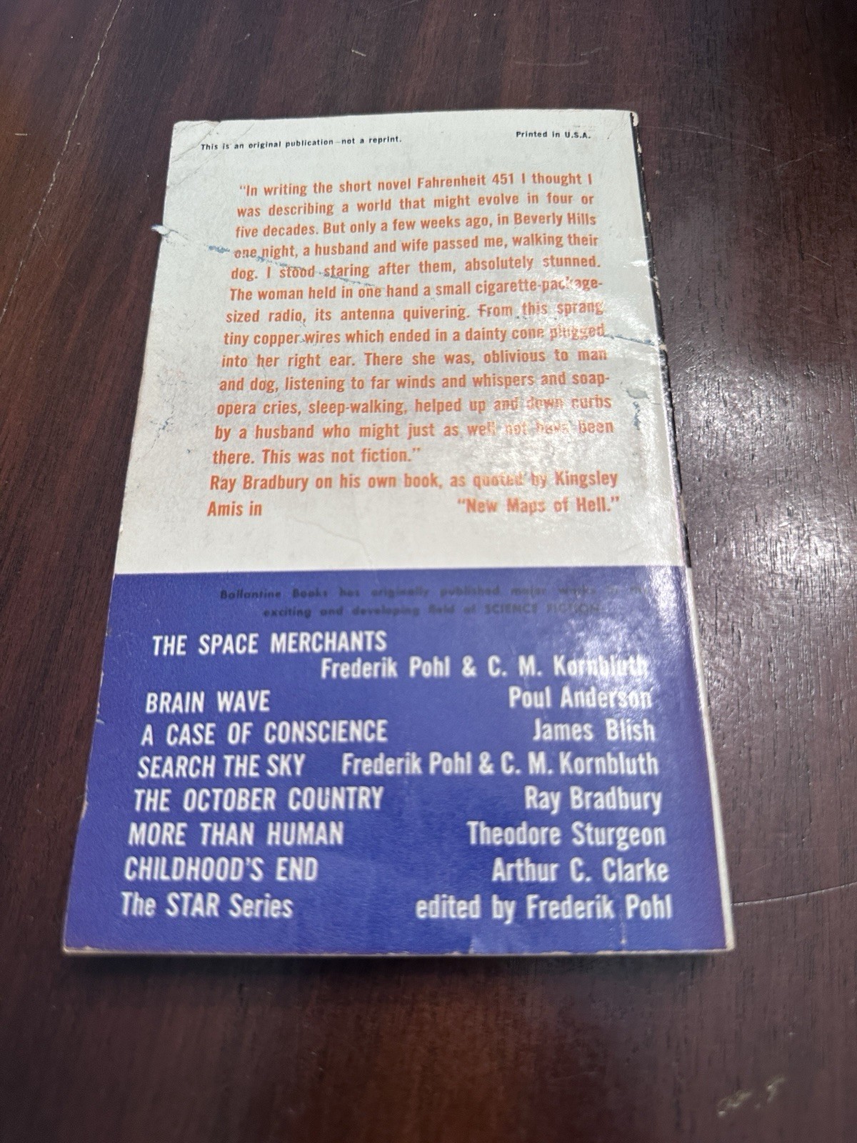 Fahrenheit 451 | Ray Bradbury | Ballantine Books |3rd Print | 1962 | PB